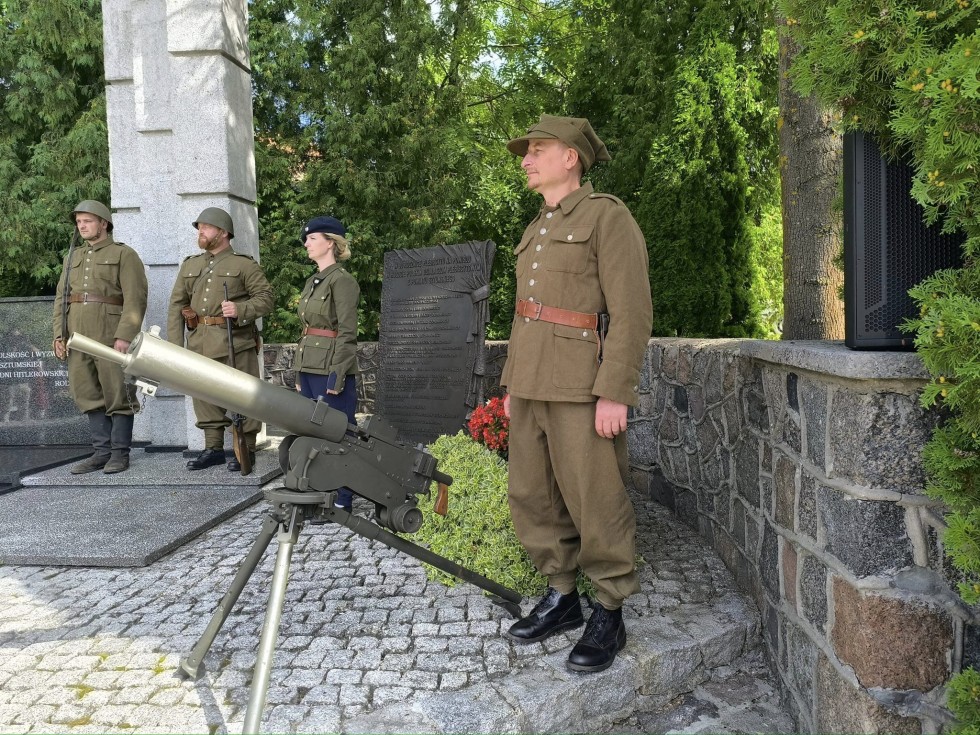 Sztum. Uroczystość z okazji 85. rocznicy wybuchu II wojny światowej.