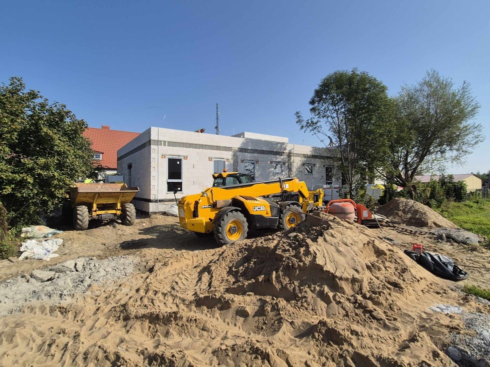 Miłoradz. Trwa budowa nowej siedziby Gminnego Ośrodka Pomocy Społecznej.