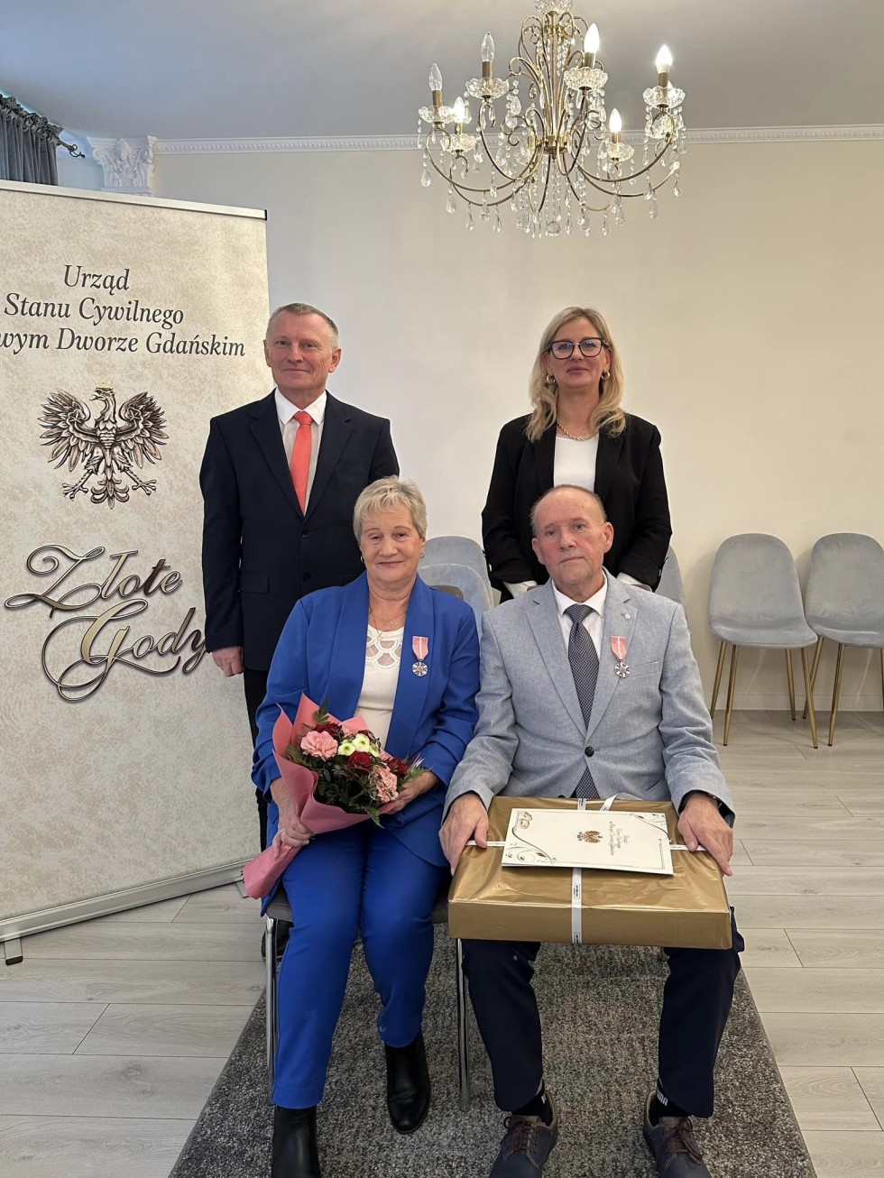 Nowy Dwór Gdański. Złote Gody państwa Grażyny i Jerzego Lipińskich.