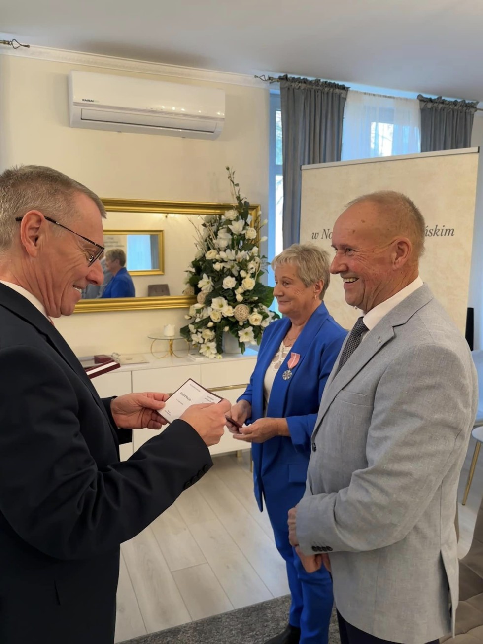 Nowy Dwór Gdański. Złote Gody państwa Grażyny i Jerzego Lipińskich.