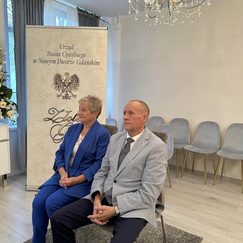 Nowy Dwór Gdański. Złote Gody państwa Grażyny i Jerzego Lipińskich.