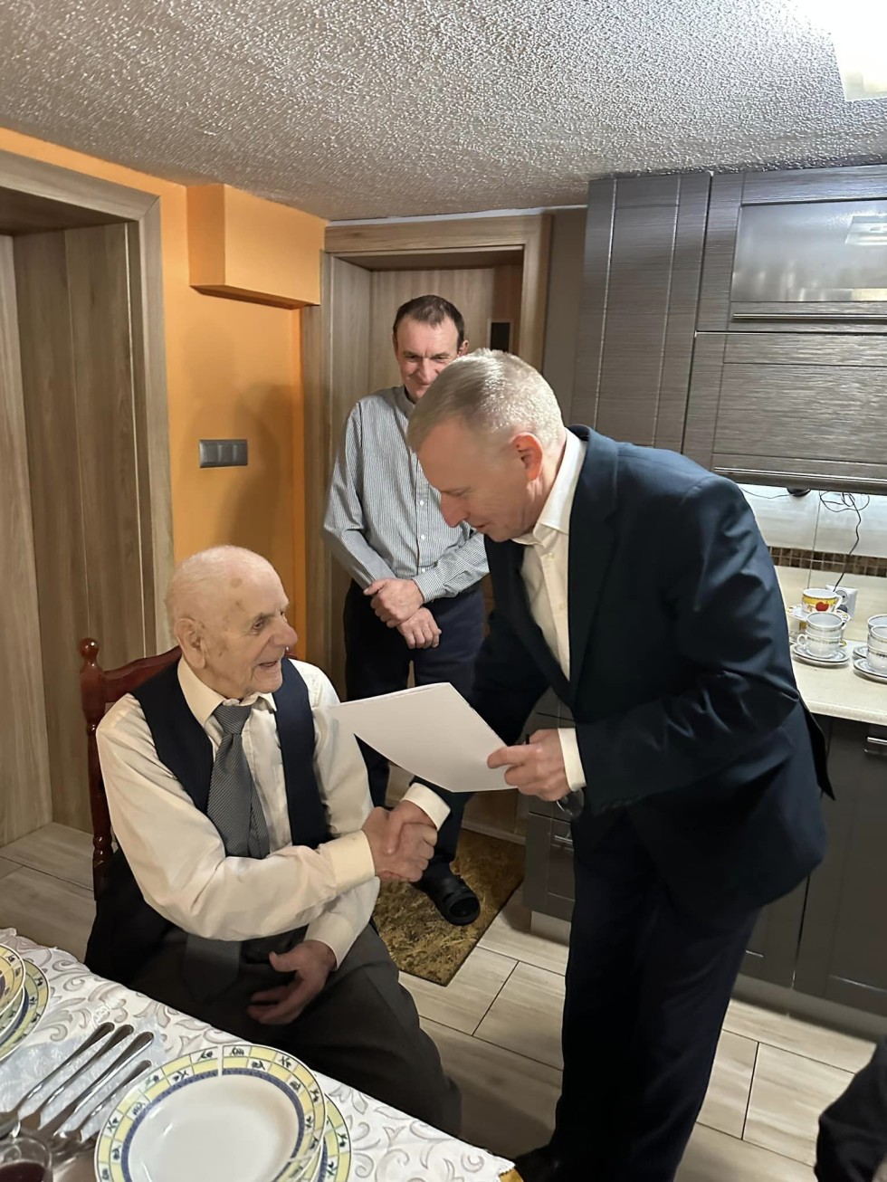 Gmina Nowy Dwór Gdański. 98. urodziny Stanisława Wróbla.