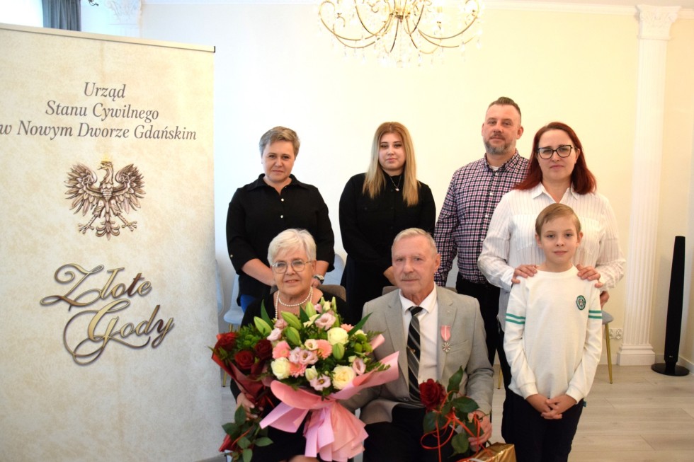 Nowy Dwór Gdański. Złote Gody państwa Krystyny i Stanisława Müller.