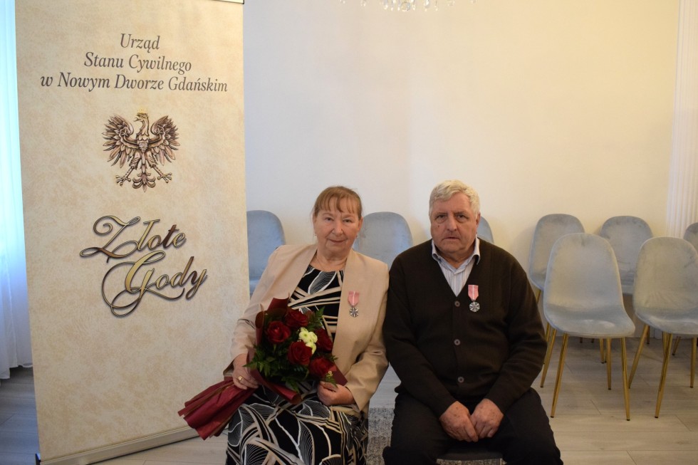 Nowy Dwór Gdański. Jubileusz 50-lecia małżeństwa państwa Danuty i Adama Kubiak.