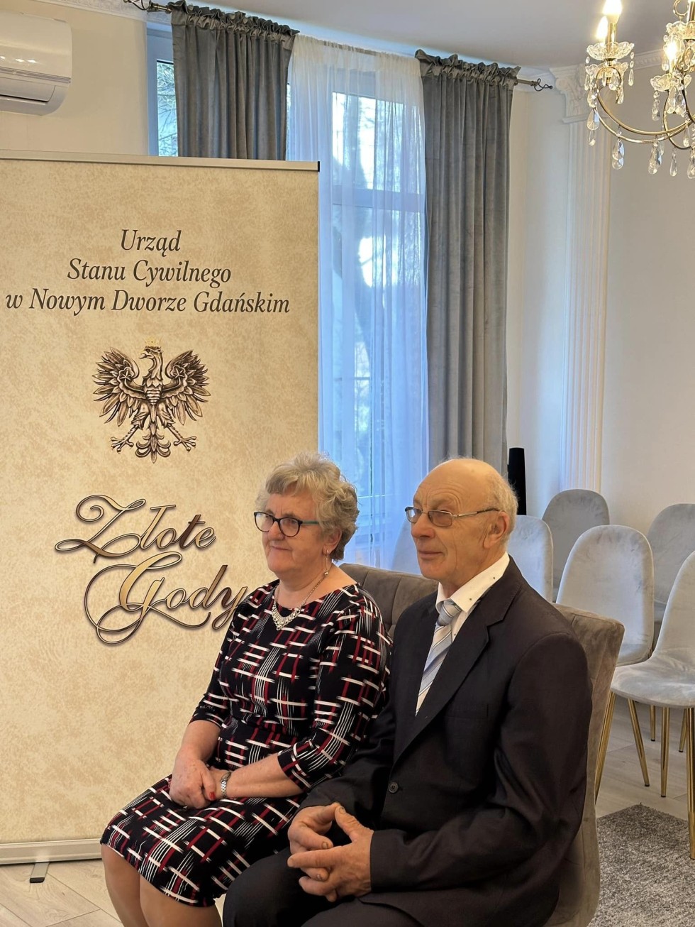 Nowy Dwór Gdański. Złote Gody państwa Jadwigi i Jerzego Jarosińskich.