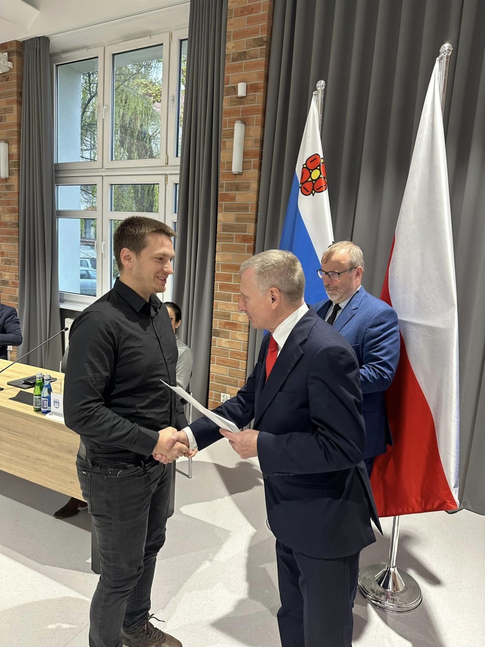 Wręczenie zaświadczeń dla nowych sołtysów Gminy Nowy Dwór Gdański.