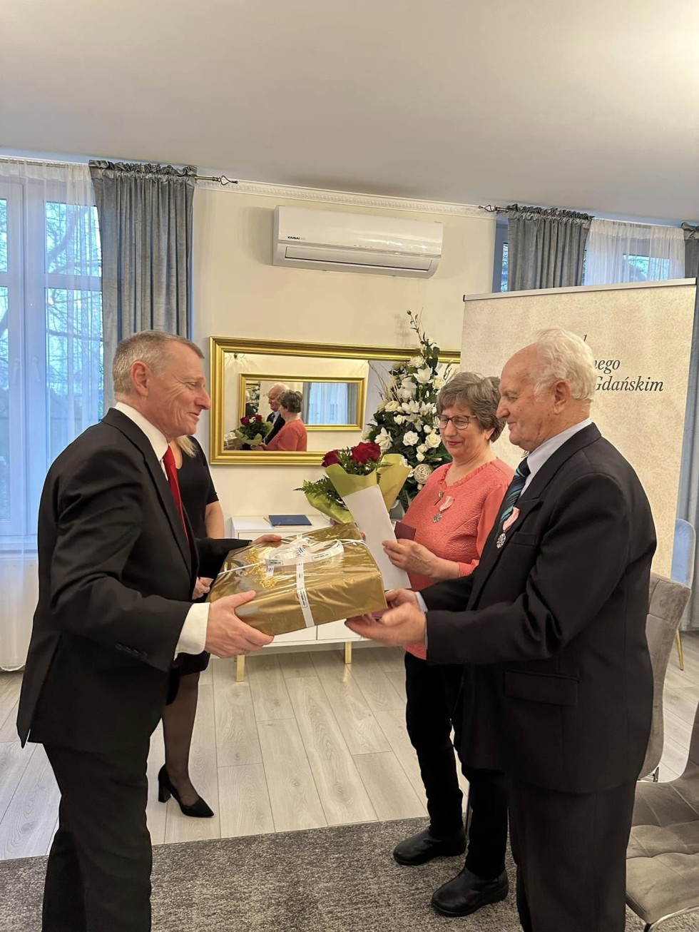 Nowy Dwór Gdański. Złote Gody państwa Stanisławy i Krzysztofa Ptak.