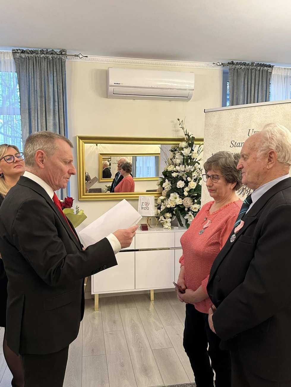 Nowy Dwór Gdański. Złote Gody państwa Stanisławy i Krzysztofa Ptak.