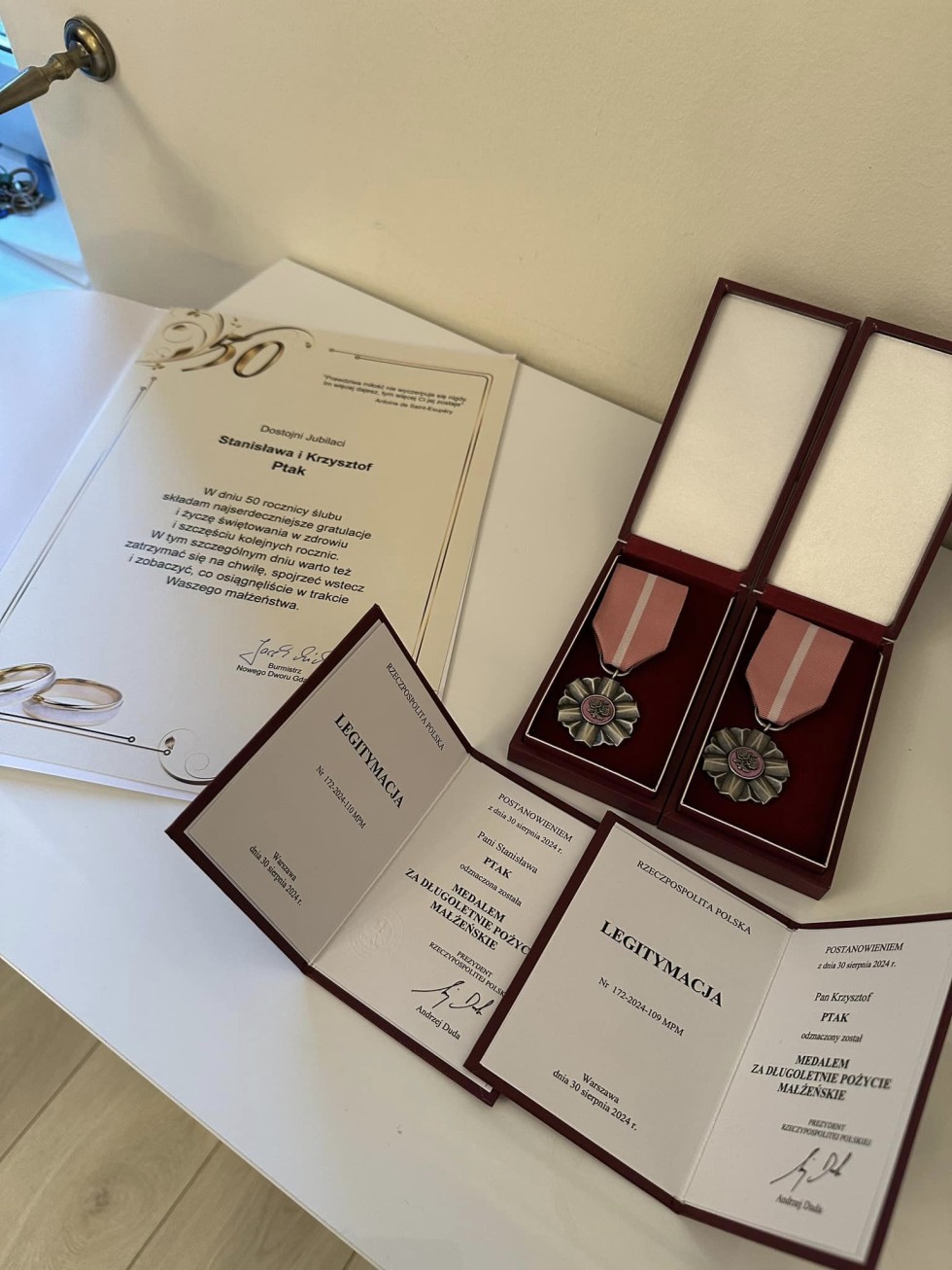 Nowy Dwór Gdański. Złote Gody państwa Stanisławy i Krzysztofa Ptak.