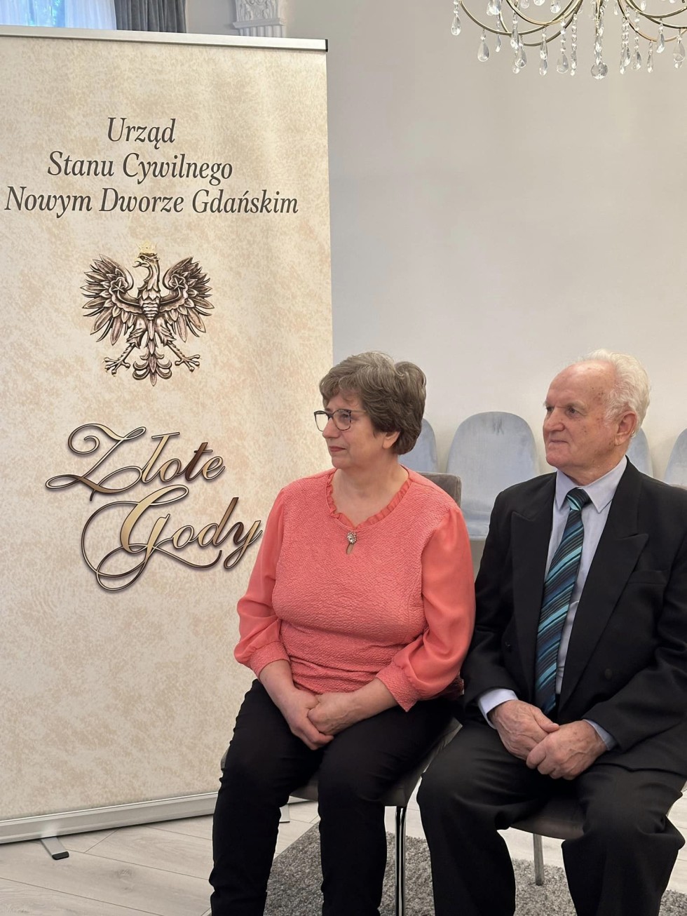 Nowy Dwór Gdański. Złote Gody państwa Stanisławy i Krzysztofa Ptak.