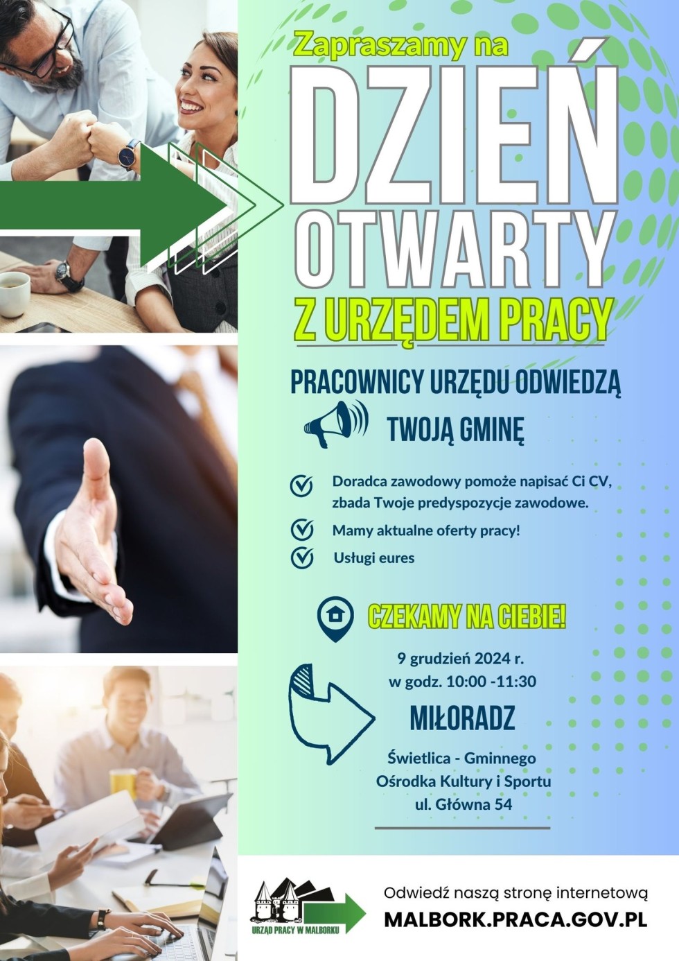 Dzień Otwarty z Powiatowym Urzędem Pracy w Gminie Miłoradz.