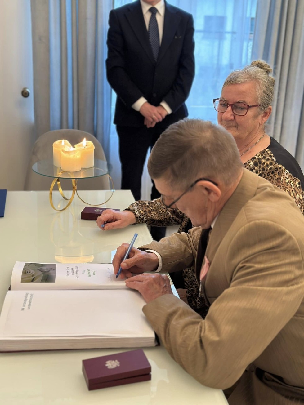 Nowy Dwór Gdański. Jubileusz 50-lecia pożycia małżeńskiego państwa Stanisławy i Henryka Mocarskich.