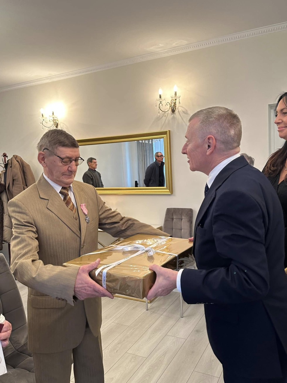 Nowy Dwór Gdański. Jubileusz 50-lecia pożycia małżeńskiego państwa Stanisławy i Henryka Mocarskich.