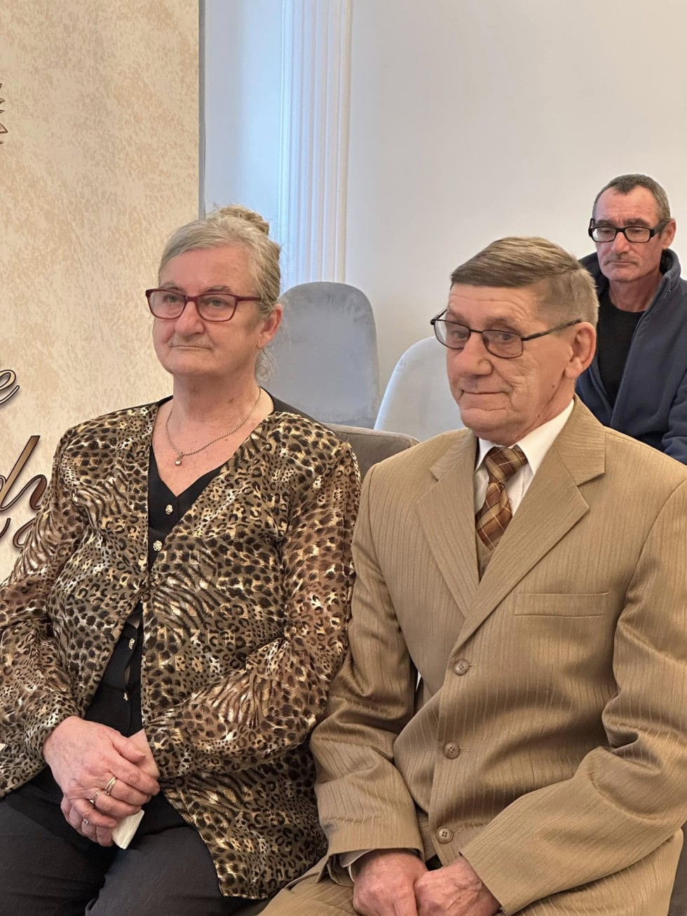 Nowy Dwór Gdański. Jubileusz 50-lecia pożycia małżeńskiego państwa Stanisławy i Henryka Mocarskich.