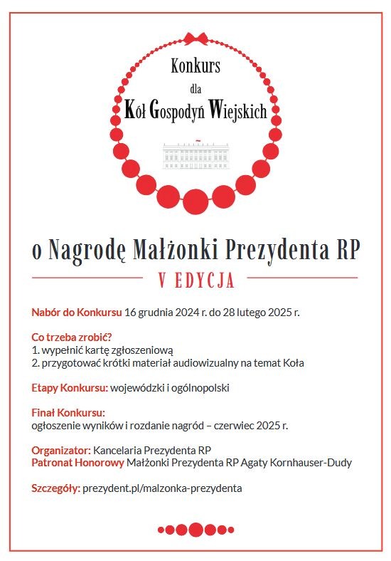 Malbork. Ruszył nabór do V edycji Konkursu dla Kół Gospodyń Wiejskich.