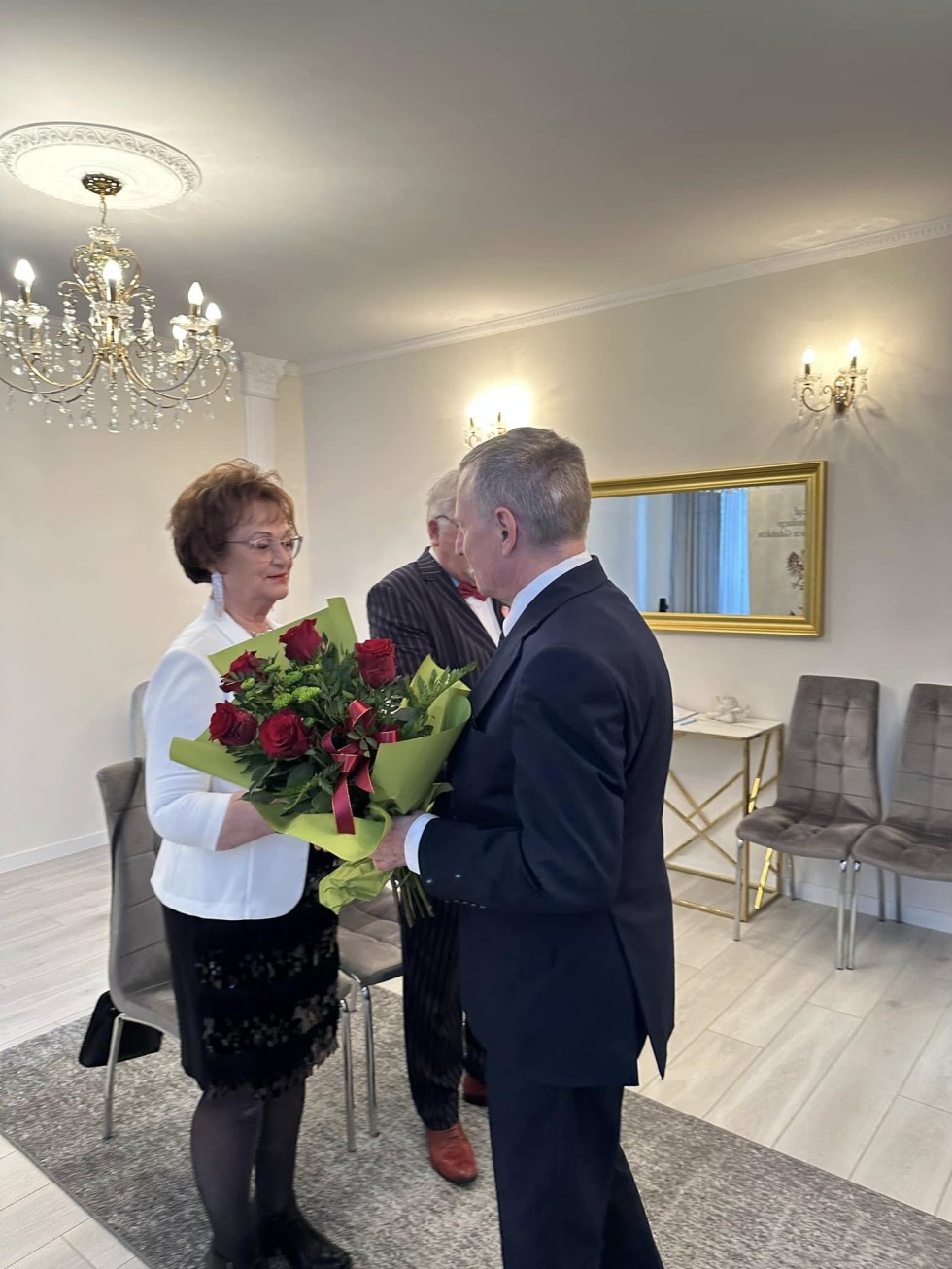 Nowy Dwór Gdański. Złote Gody państwa Barbary i Krzysztofa Głodnickich.