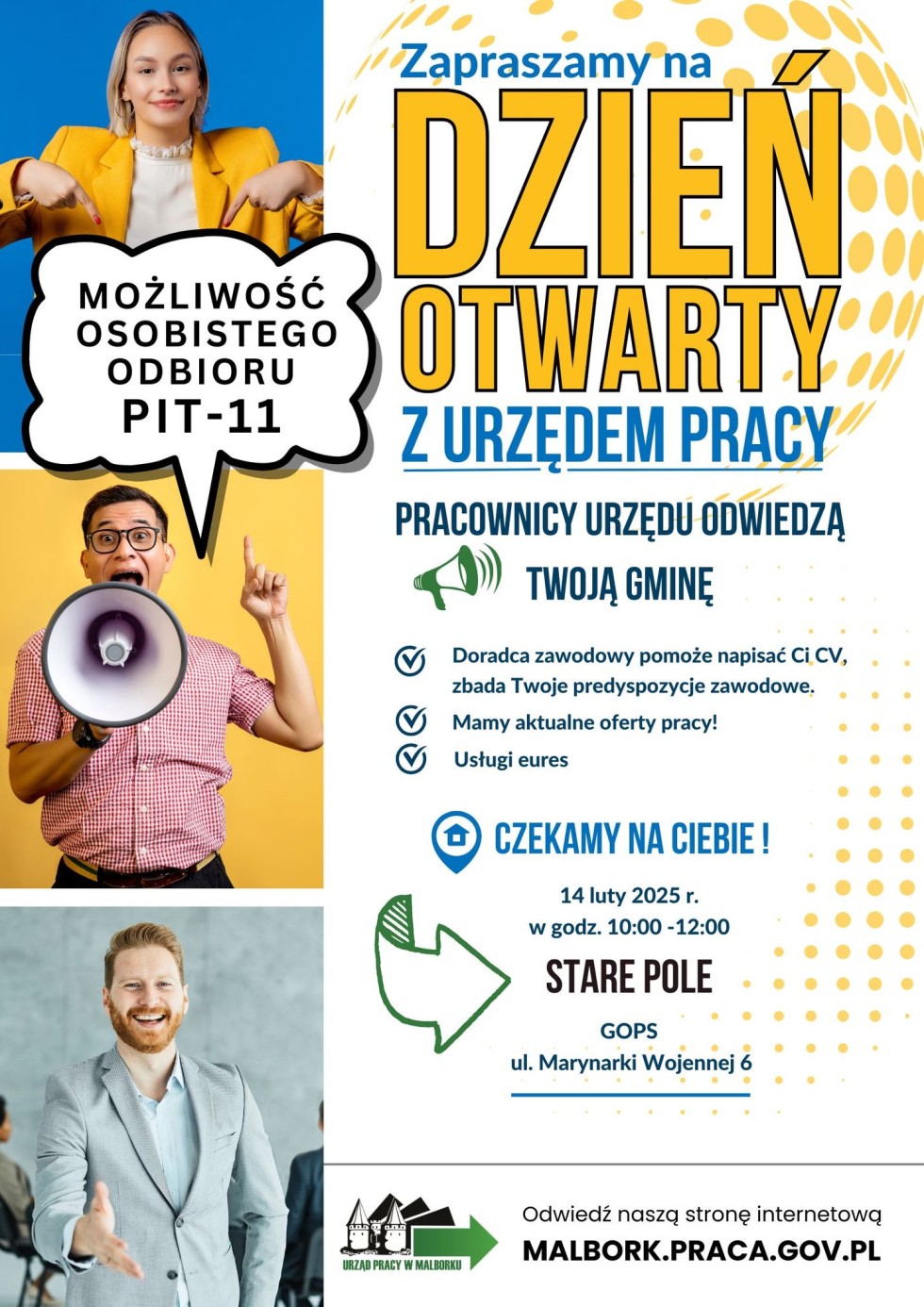 Dni Otwarte z Urzędem Pracy w Malborku w twojej Gminie - sprawdź, kiedy i gdzie.