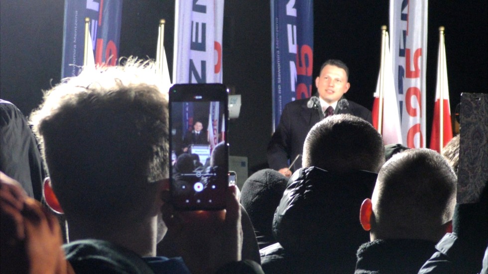 Kandydat na prezydenta RP Sławomir Mentzen spotkał się z mieszkańcami Malborka. Wideo