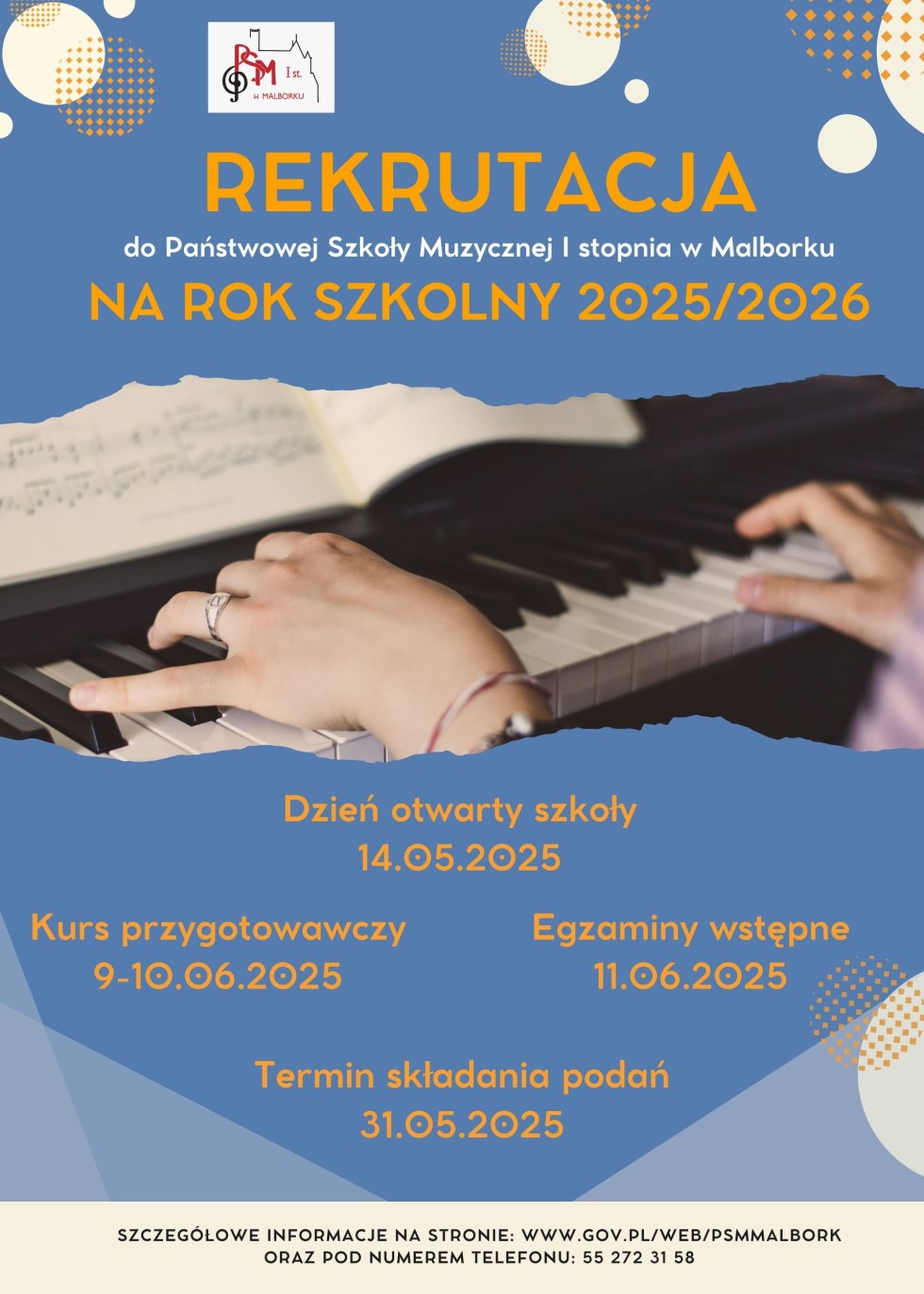 Ruszyła rekrutacja do Państwowej Szkoły Muzycznej w Malborku.