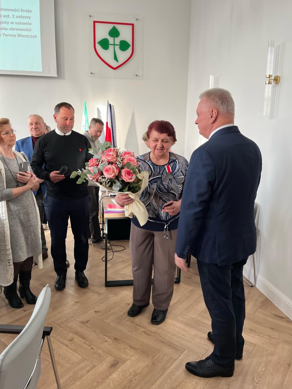 Nowy Staw. Halina Teresa Błaszczyk z odznaczeniem Ministra Obrony Narodowej.