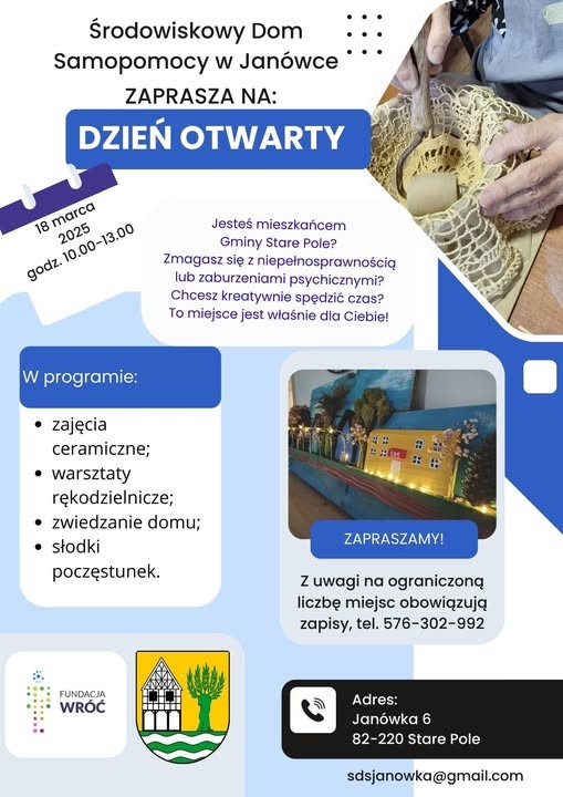 Dzień otwarty w Środowiskowym Domu Samopomocy w Janówce.