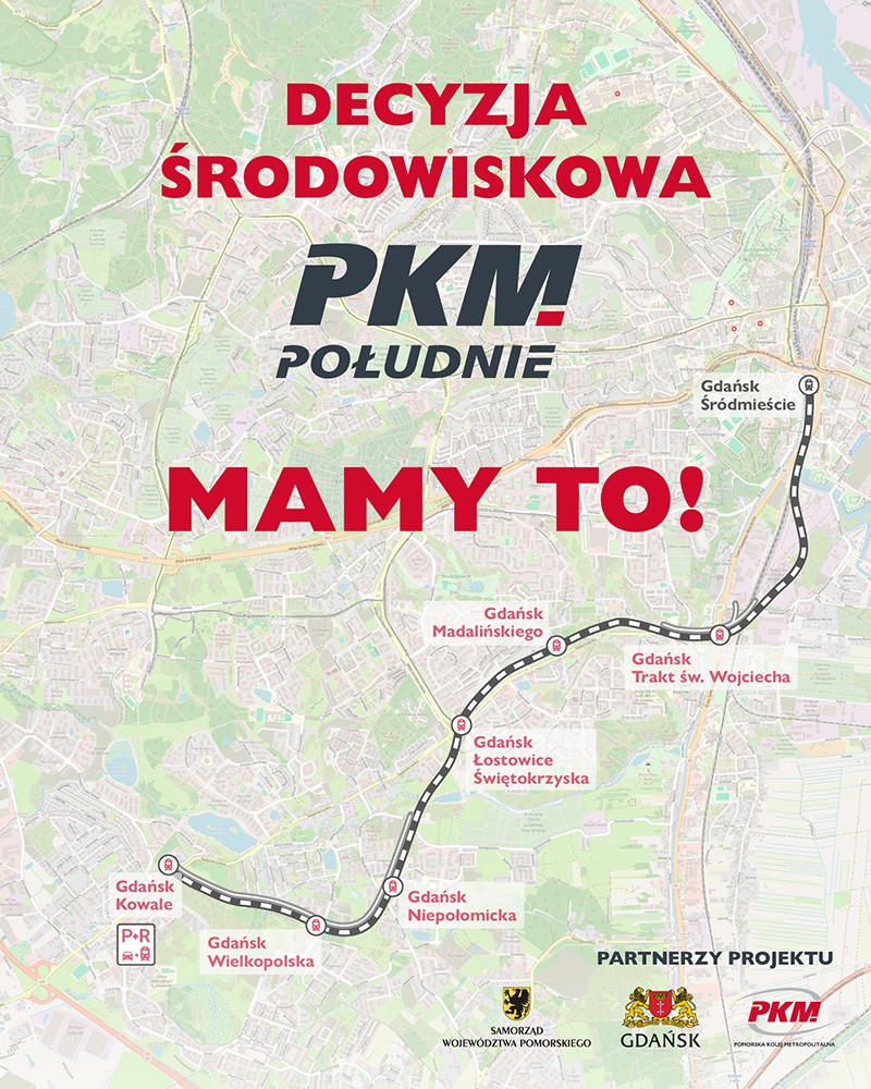 Projekt PKM Południe z decyzją środowiskową