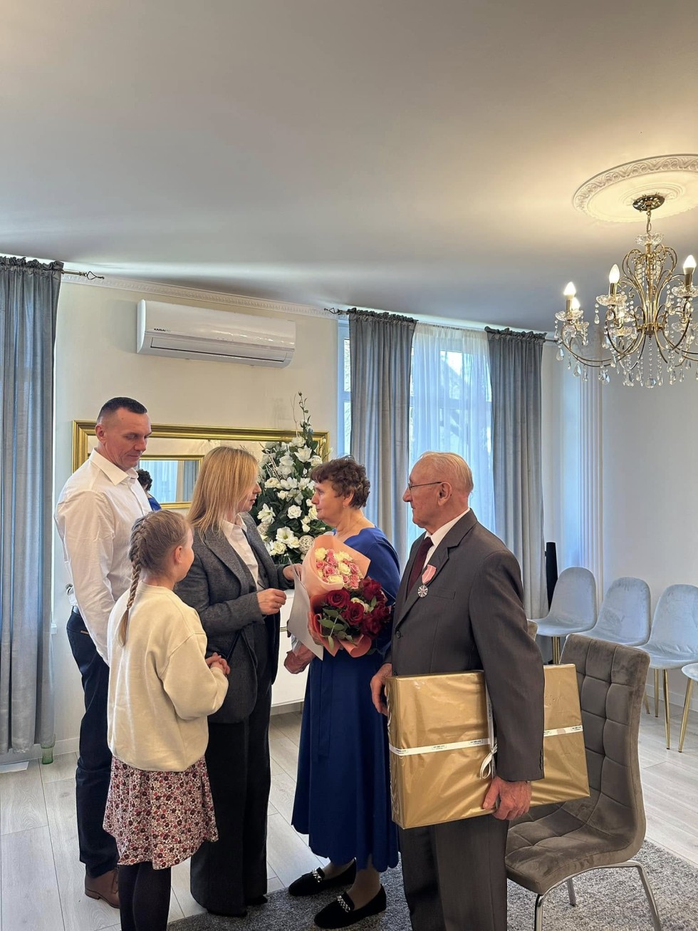 Nowy Dwór Gdański. Złote Gody państwa Eugenii i Eugeniusza Kozłowskich.