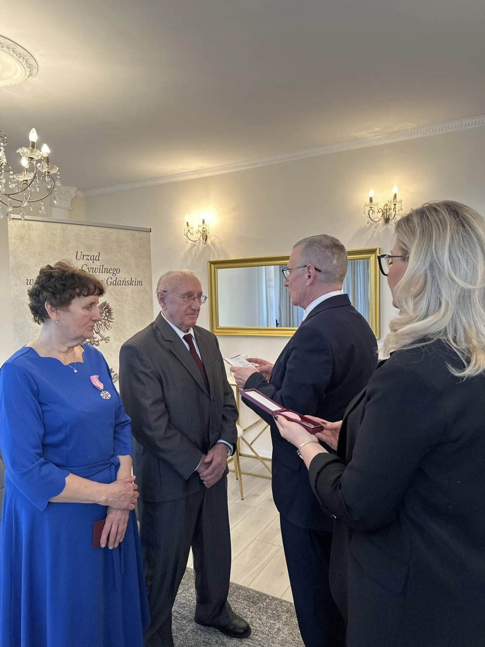 Nowy Dwór Gdański. Złote Gody państwa Eugenii i Eugeniusza Kozłowskich.