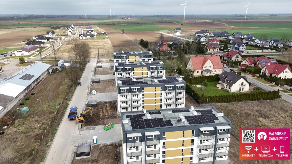 W czwartek Dzień Otwarty na budowie osiedla SIM w Nowym Stawie. Zobacz, jak wygląda budowa z lotu ptaka.