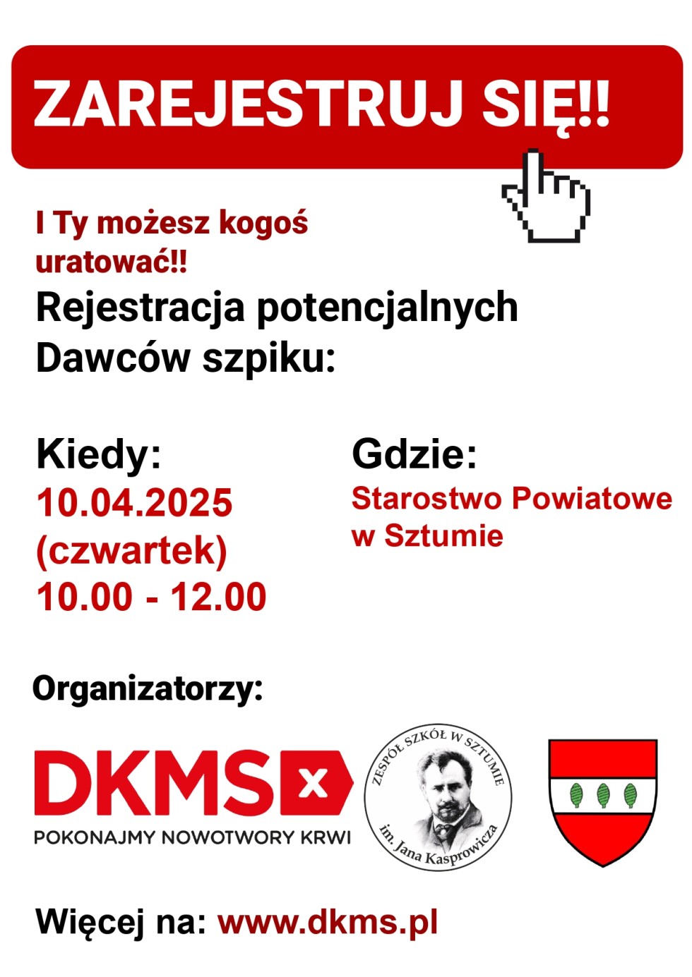 Razem pokonajmy raka krwi – zarejestruj się jako Dawca.