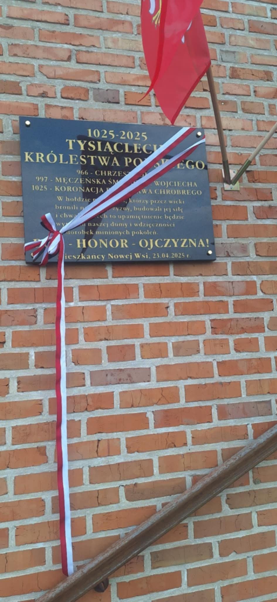 Uroczystość ku czci św. Wojciecha i odsłonięcie tablicy pamiątkowej w Nowej Wsi.