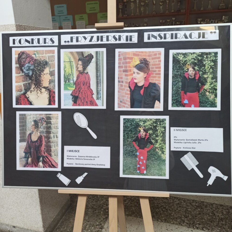 Fryzjerskie inspiracje – uczniowie z Malborka kreatywnie połączyli sztukę z rzemiosłem.