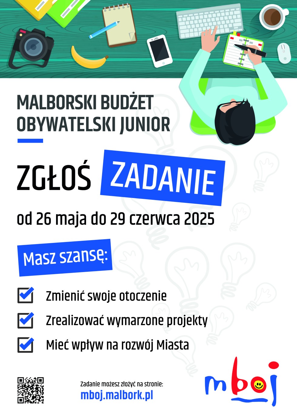 Malborski Budżet Obywatelski Junior 2025 rusza z nowymi zasadami - zgłoś swój pomysł online.