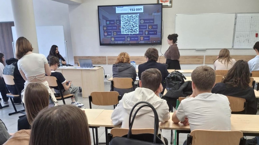 Uczniowie Technikum nr 3 na warsztatach Szkolnych Klubów Europejskich w Rusocinie.