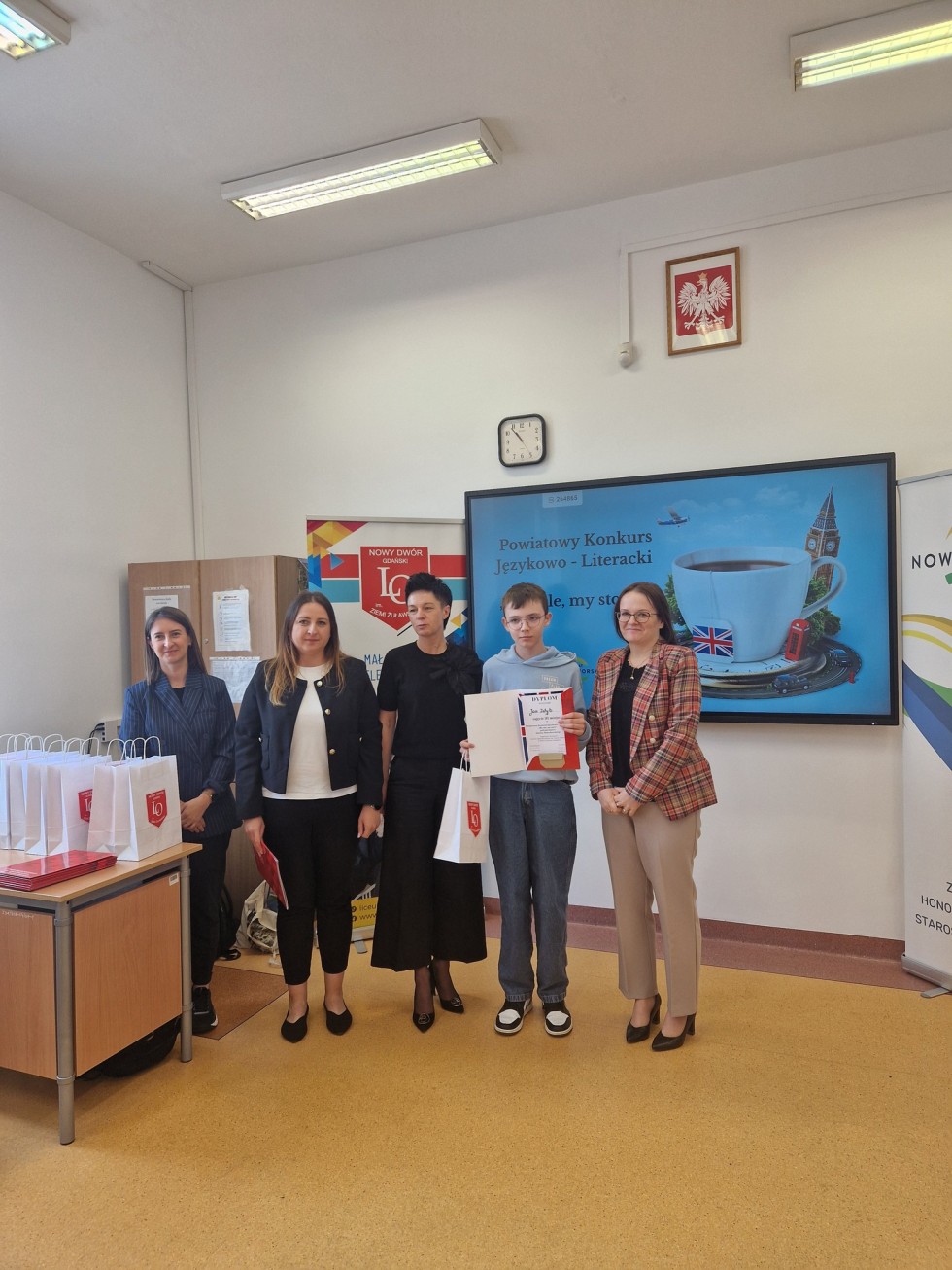 Młodzi mistrzowie słowa – finał Powiatowego Konkursu Językowo-Literackiego w Nowym Dworze Gdańskim.