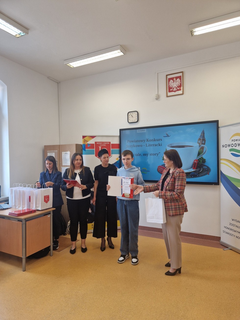 Młodzi mistrzowie słowa – finał Powiatowego Konkursu Językowo-Literackiego w Nowym Dworze Gdańskim.