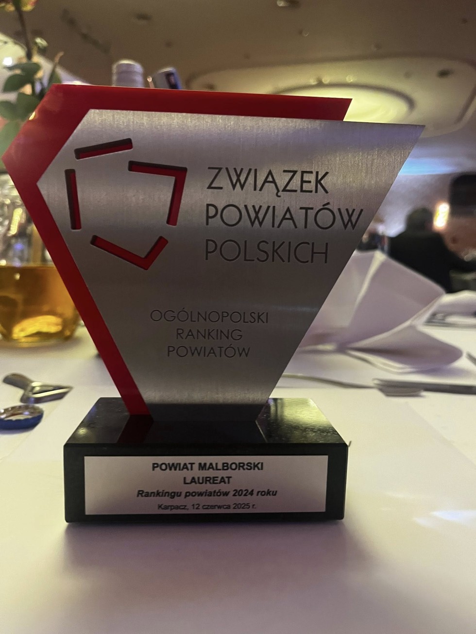 Powiat Malborski wśród najlepszych w kraju - nagroda dla samorządu podczas Zgromadzenia Ogólnego ZPP.