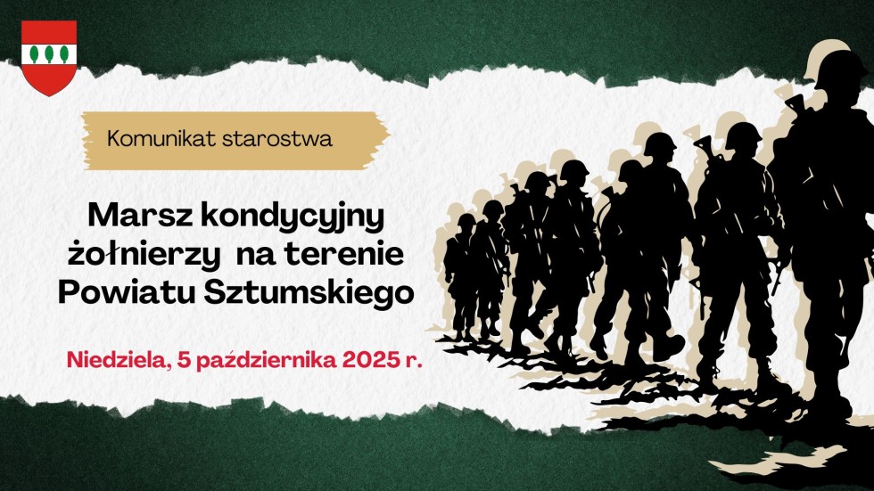 Żołnierze 71. Malborskiego Batalionu w niedzielnym marszu po powiecie sztumskim.