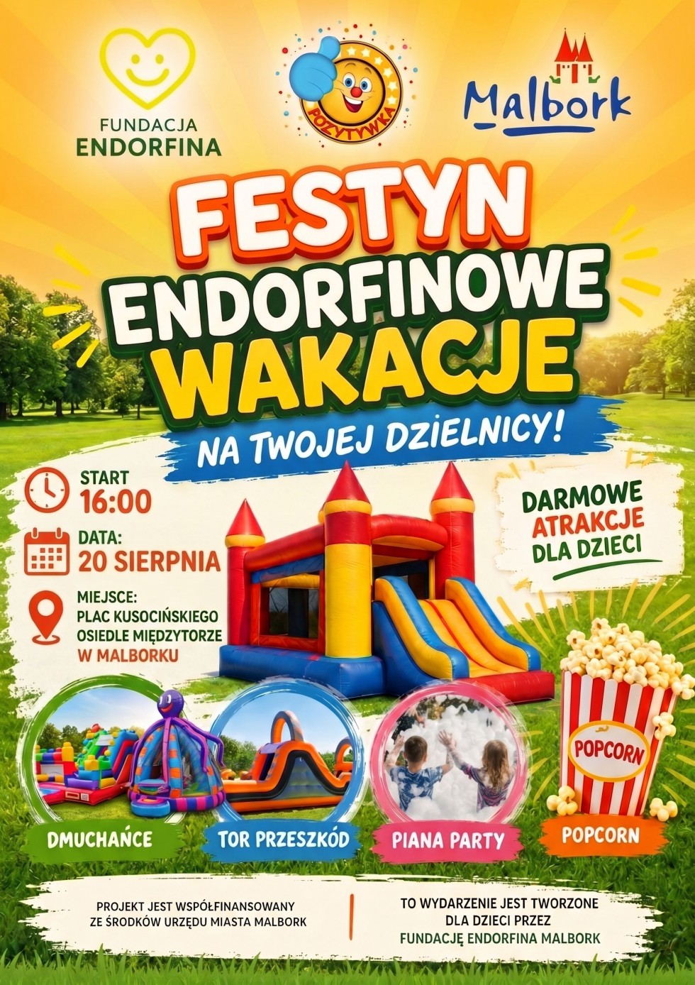 Endorfinowe Wakacje w Twojej Dzielnicy – bezpłatny festyn na Osiedlu Międzytorze