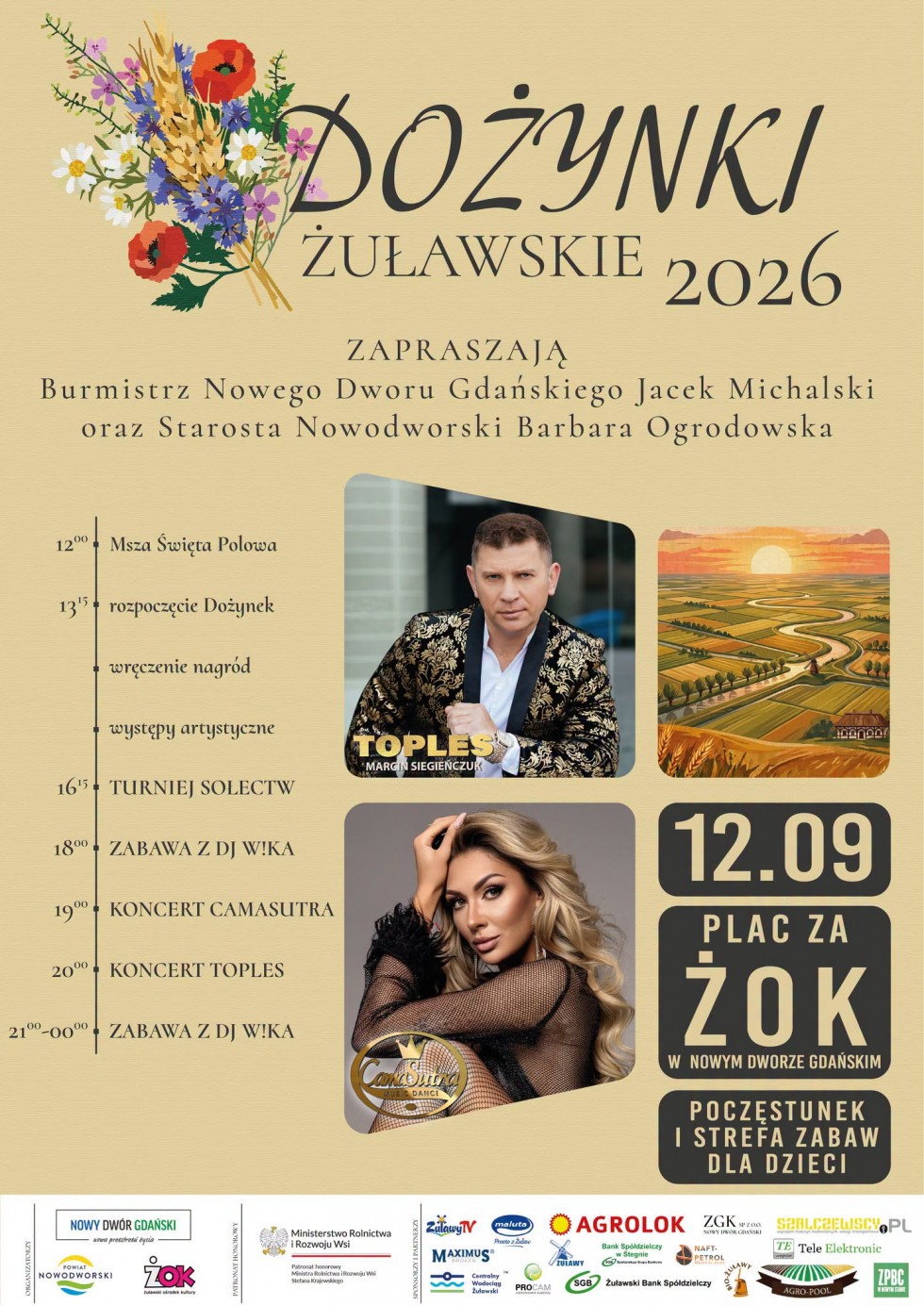 Dożynki Żuławskie już 12 września w Nowym Dworze Gdańskim! Wieńce, Turniej Sołectw i koncerty