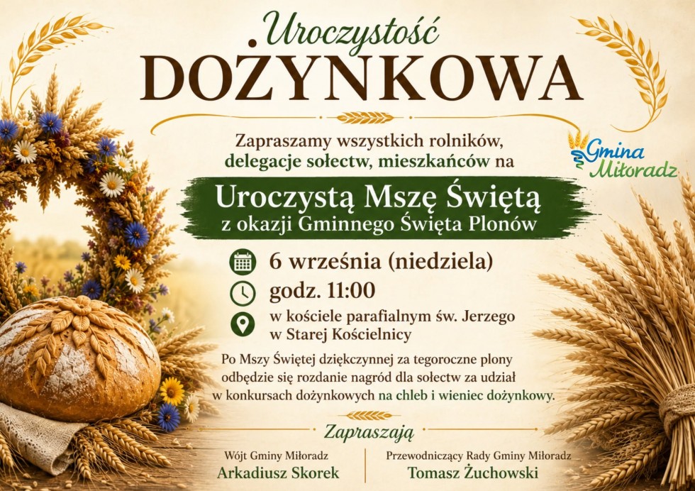 Dożynki Gminne w Starej Kościelnicy. Święto plonów Gminy Miłoradz już 6 września
