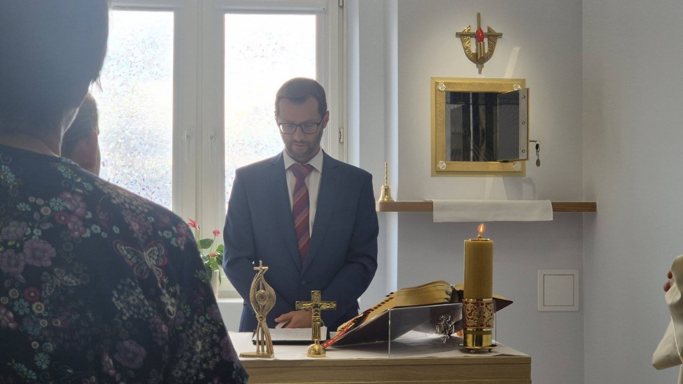 Relikwie Błogosławionej Rodziny Ulmów w malborskim hospicjum. Za nami pierwsza msza w nowej kaplicy
