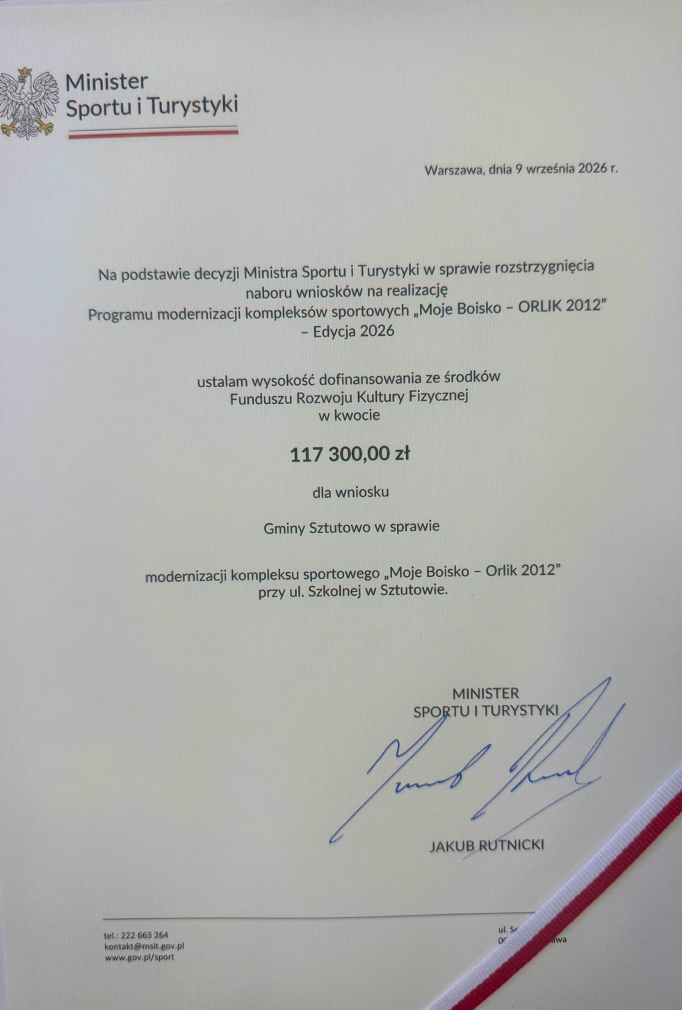 Sztutowo modernizuje Orlika. Gmina pozyskała środki na remont kompleksu sportowego