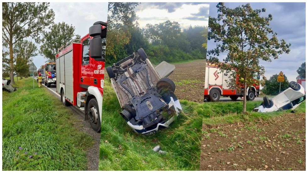 Zderzenie dwóch samochodów w Chlebówce na DK55. Jedna osoba trafiła do szpitala