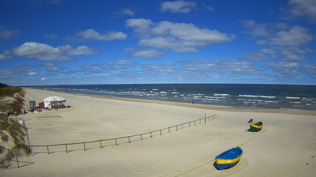Jantar Plaża wejście nr 79A - 80 kamera on line. Port Rybacki. Aktualna&#8230;