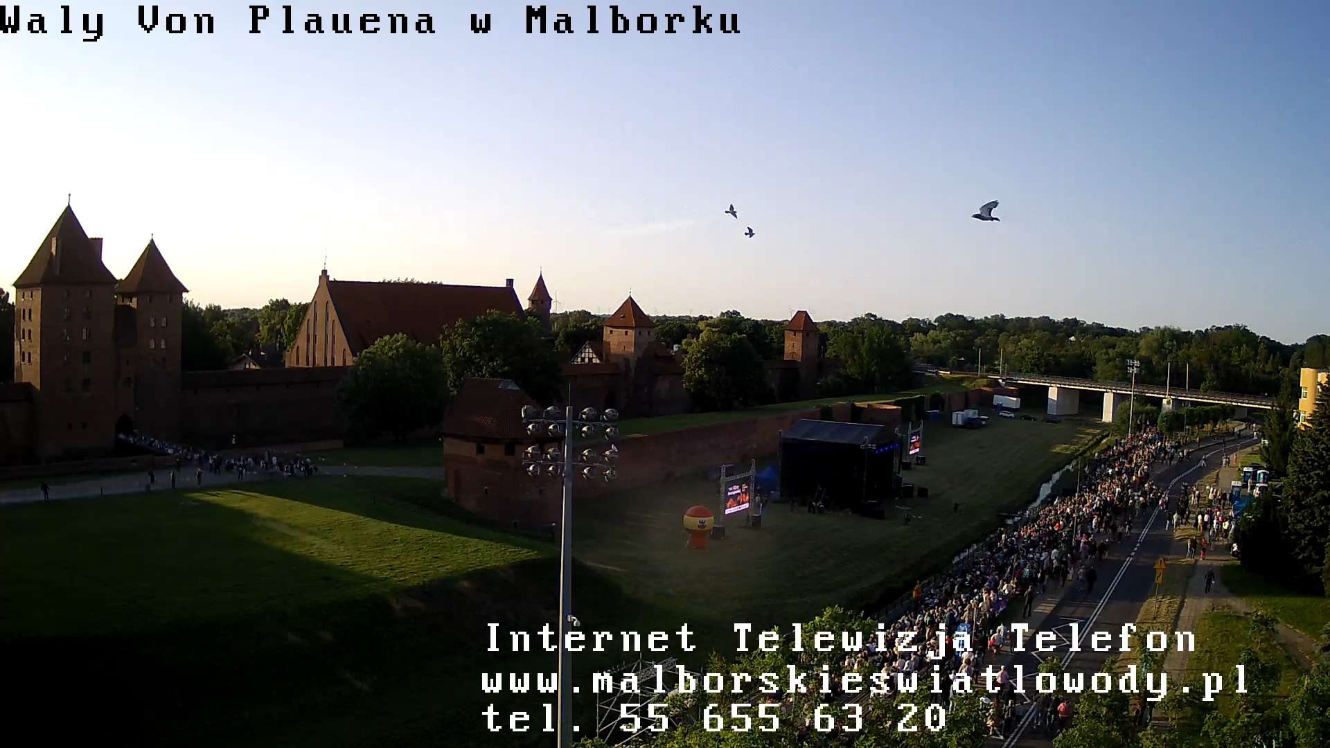 Oblężenie Malborka - Wały Von Plauena. Kamery na żywo w Malborku