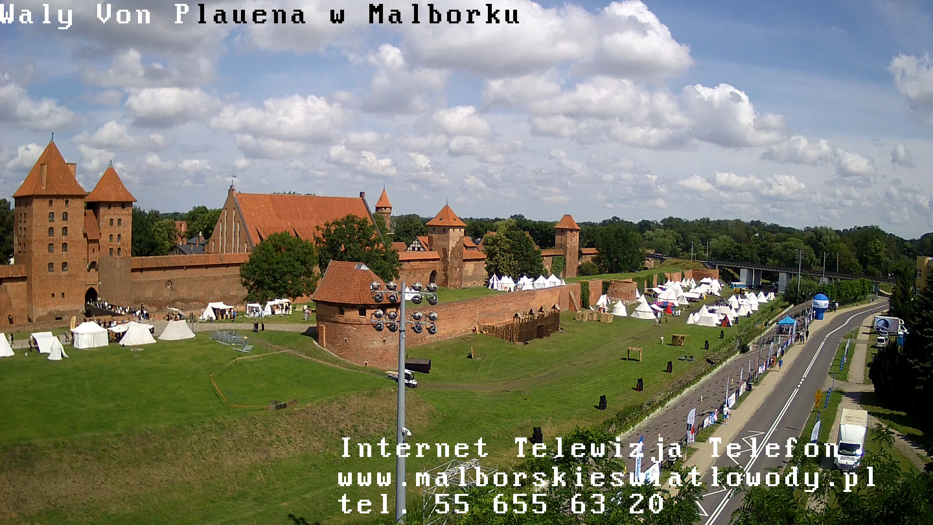 Oblężenie Malborka - Wały Von Plauena. Kamery na żywo w Malborku