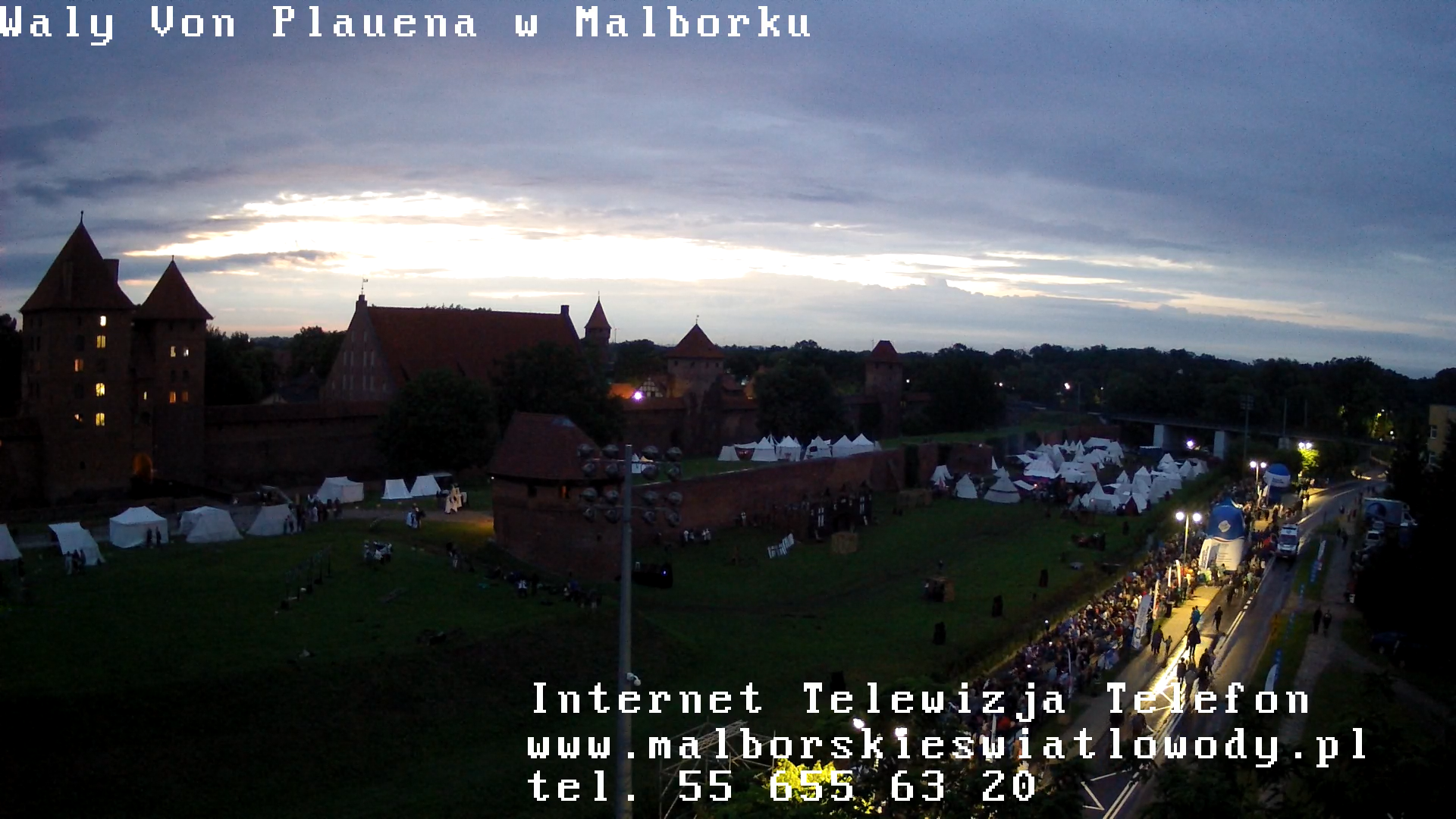 Oblężenie Malborka - Wały Von Plauena. Kamery na żywo w Malborku