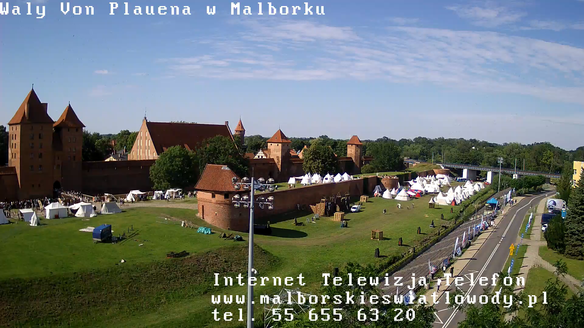 Oblężenie Malborka - Wały Von Plauena. Kamery na żywo w Malborku