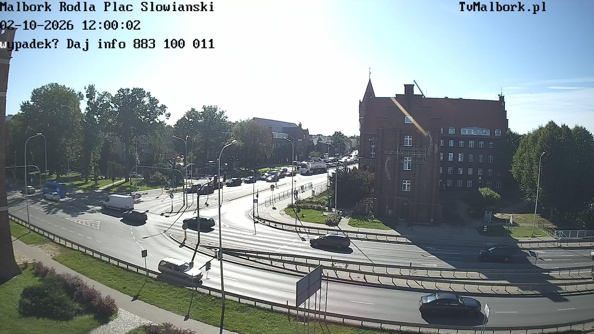 Podgląd: Malbork kamera Al. Rodła - Plac Słowiański - Droga Krajowa nr 22 i 55